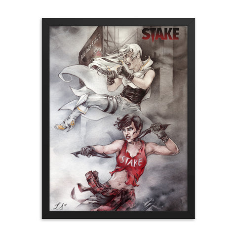 Stake #1 - Angel and Jessamy by Stephanie Lavaud - Framed poster